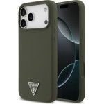 Guess Case Silicone Triangle Logo Magsafe For Iphone 17 Pro Max Khaki - (GUHMP17XSCTRLMA)