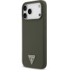Guess Case Silicone Triangle Logo Magsafe For Iphone 17 Pro Max Khaki - (GUHMP17XSCTRLMA)
