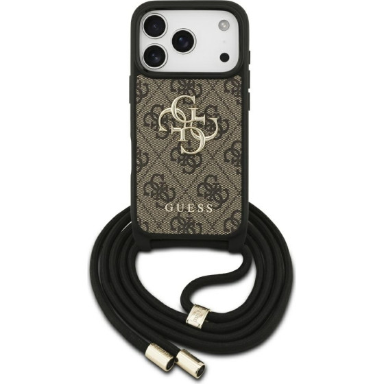 Guess Etui 4G Big Logo Cord Stap Crossbody Do Iphone 17 Pro Brazowy - (GUHCP17LP4GMGCRW)