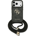 Guess Etui 4G Big Logo Cord Stap Crossbody Do Iphone 17 Pro Czarny - (GUHCP17LP4GMGCRK)