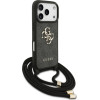 Guess Etui 4G Big Logo Cord Stap Crossbody Do Iphone 17 Pro Czarny - (GUHCP17LP4GMGCRK)