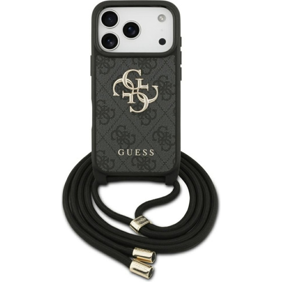 Guess Etui 4G Big Logo Cord Stap Crossbody Do Iphone 17 Pro Czarny - (GUHCP17LP4GMGCRK)