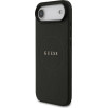 Guess Grained Ring Magsafe Case For Iphone 17 Air Black - (GUHMP17MPGHSMMK)