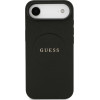 Guess Grained Ring Magsafe Case For Iphone 17 Air Black - (GUHMP17MPGHSMMK)
