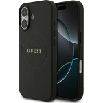 Guess Grained Ring Magsafe Case For Iphone 17 Black - (GUHMP17SPGHSMMK)