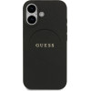Guess Grained Ring Magsafe Case For Iphone 17 Black - (GUHMP17SPGHSMMK)