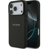 Guess Grained Ring Magsafe Case For Iphone 17 Pro Black - (GUHMP17LPGHSMMK)