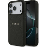 Guess Grained Ring Magsafe Case For Iphone 17 Pro Black - (GUHMP17LPGHSMMK)