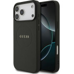 Guess Grained Ring Magsafe Case For Iphone 17 Pro Max Black - (GUHMP17XPGHSMMK)