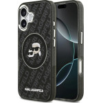 Karl Lagerfeld Case Iml Glitter Karl & Choupette Heads Logo Magsafe For Iphone 17 Black - (KLHMP17SHMKBKCHOK)