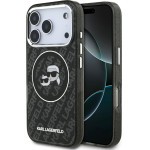 Karl Lagerfeld Case Iml Glitter Karl & Choupette Heads Logo Magsafe For Iphone 17 Pro Black - (KLHMP17LHMKBKCHOK)