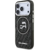 Karl Lagerfeld Case Iml Glitter Karl & Choupette Heads Logo Magsafe For Iphone 17 Pro Black - (KLHMP17LHMKBKCHOK)