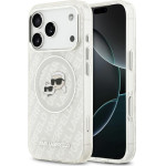 Karl Lagerfeld Case Iml Glitter Karl & Choupette Heads Logo Magsafe For Iphone 17 Pro Max Gray - (KLHMP17XHMKBKCHOG)