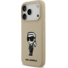 Karl Lagerfeld Case Silicone Karl Sketch & Logo Magsafe For Iphone 17 Pro Brown - (KLHMP17LSKIGROW)