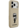 Karl Lagerfeld Case Silicone Karl Sketch & Logo Magsafe For Iphone 17 Pro Brown - (KLHMP17LSKIGROW)
