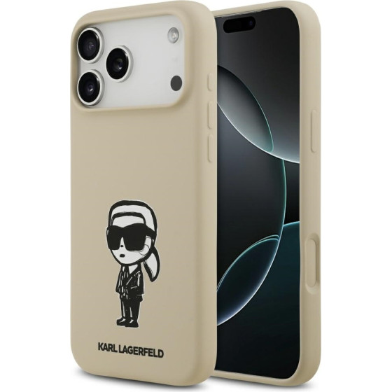 Karl Lagerfeld Case Silicone Karl Sketch & Logo Magsafe For Iphone 17 Pro Max Brown - (KLHMP17XSKIGROW)