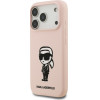 Karl Lagerfeld Case Silicone Karl Sketch & Logo Magsafe For Iphone 17 Pro Pink - (KLHMP17LSKIGROP)