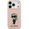 Karl Lagerfeld Case Silicone Karl Sketch & Logo Magsafe For Iphone 17 Pro Pink - (KLHMP17LSKIGROP)