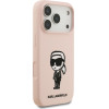 Karl Lagerfeld Case Silicone Karl Sketch & Logo Magsafe For Iphone 17 Pro Pink - (KLHMP17LSKIGROP)