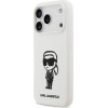 Karl Lagerfeld Case Silicone Karl Sketch & Logo Magsafe For Iphone 17 Pro White - (KLHMP17LSKIGROH)