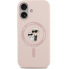 Karl Lagerfeld Case Silicone Karl&Choupette Ring Magsafe For Iphone 17 Pink - (KLHMP17SSCMKCRHP)