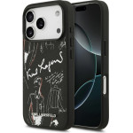 Karl Lagerfeld Etui Grained Pattern & Logo Magsafe Do Iphone 17 Pro Czarny - (KLHMP17LPGGRMPK)