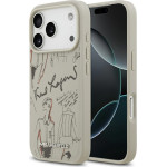 Karl Lagerfeld Etui Grained Pattern & Logo Magsafe Do Iphone 17 Pro Szary - (KLHMP17LPGGRMPKG)