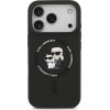 Karl Lagerfeld Silicone Karl&Choupette Ring Magsafe Case For Iphone 17 Pro Black - (KLHMP17LSCMKCRHK)