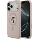Karl Lagerfeld Silicone Karl&Choupette Ring Magsafe Case For Iphone 17 Pro Max Pink - (KLHMP17XSCMKCRHP)
