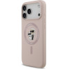 Karl Lagerfeld Silicone Karl&Choupette Ring Magsafe Case For Iphone 17 Pro Max Pink - (KLHMP17XSCMKCRHP)