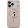 Karl Lagerfeld Silicone Karl&Choupette Ring Magsafe Case For Iphone 17 Pro Max Pink - (KLHMP17XSCMKCRHP)