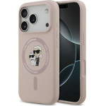 Karl Lagerfeld Silicone Karl&Choupette Ring Magsafe Case For Iphone 17 Pro Pink - (KLHMP17LSCMKCRHP)