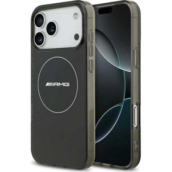 MERCEDES Case Amg Double Layer Transparent Smocked Magsafe For Iphone 17 Pro Max Black - (AMHMP17X24HTRDK)