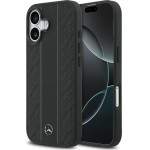 MERCEDES Case Leather Laurel Leaves Stripes Magsafe For Iphone 17 Black - (MEHMP17S25RLDLKH)