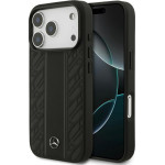MERCEDES Case Leather Laurel Leaves Stripes Magsafe For Iphone 17 Pro Black - (MEHMP17L25RLDLKH)