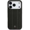 MERCEDES Case Leather Laurel Leaves Stripes Magsafe For Iphone 17 Pro Black - (MEHMP17L25RLDLKH)