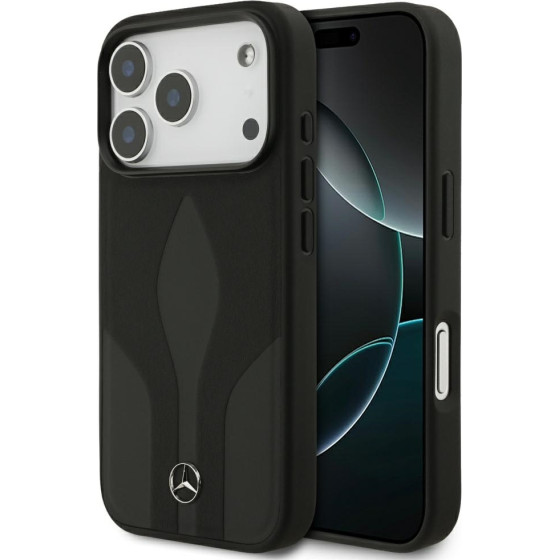 MERCEDES Case Leather The Move Magsafe For Iphone 17 Pro Black - (MEHMP17L25ROLAUK)