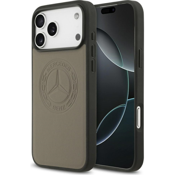 MERCEDES Case Leather Vintage Logo Magsafe For Iphone 17 Pro Max Taupe - (MEHMP17X25RICVLT)