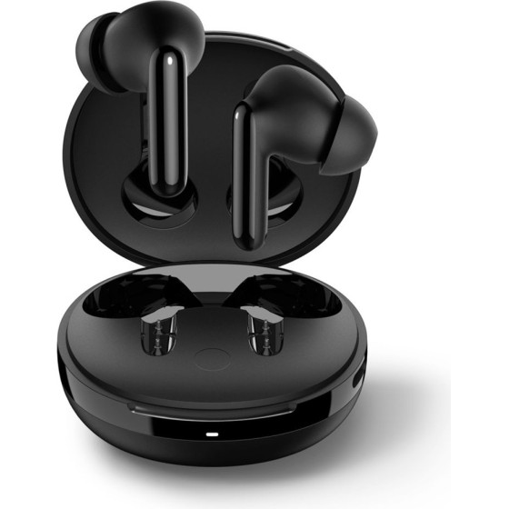 Spigen - Wireless Earbuds - Bluetooth 5.3, Active Noise Cancelling, Microphone, Touch Control, Audio App - Black - (SA2400)