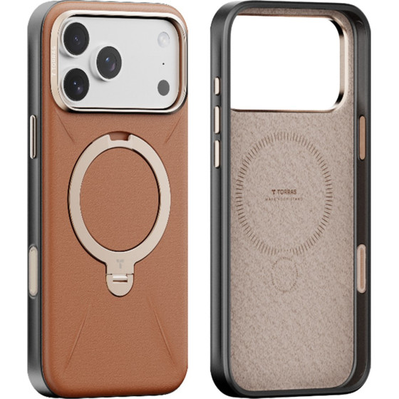 Torras - Qpro Leather Series - Iphone 17 Pro Max - Brown
