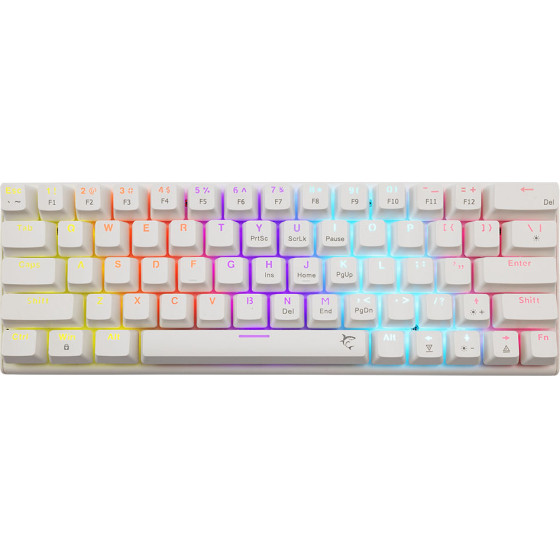 White Shark Mechanical Keyboard GK-002221V2 Us Blue Switch WAKIZASHI-2 White - (WAKIZASHI-2-US-W-BLUE.SW)