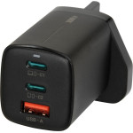 IBOX C-65 Black, Gan 65W Universal Charger Uk Plug - (ILUC65BUK)