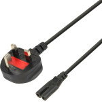 IBOX Euro 2-Pin Power Cable Audio-Rtv Vde 1.8m Uk Plug - (IKZ3UK)