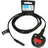 IBOX Euro 2-Pin Power Cable Audio-Rtv Vde 1.8m Uk Plug - (IKZ3UK)
