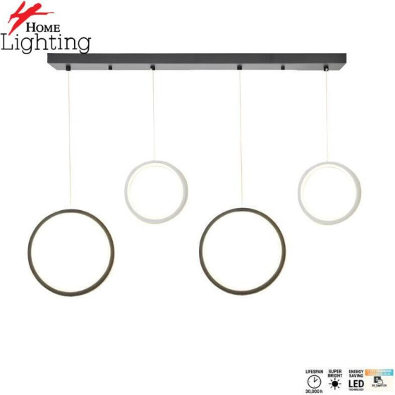 Homelighting Se Led 16 Double Aina Black And White Pendant 16*2+22*2x100cm 3CCt 2 Years WARRANTY+ - (77-50986)