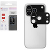 Volte-Tel Camera Glass Cover Iphone 17 Pro Max 6.9'' 9H 0.30MM 3D Ar ALUMINIUM-Electroplating Frame BLACK