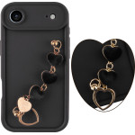Volte-Tel ���� Iphone 17 Air 6.9'' Silicon Tpu With Strap Full Camera Protection Black With Black HEARTS