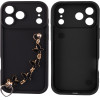 Volte-Tel ���� Iphone 17 Pro 6.3'' Silicon Tpu With Strap Full Camera Protection Black With Black BUTTERFLIES