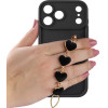Volte-Tel ���� Iphone 17 Pro 6.3'' Silicon Tpu With Strap Full Camera Protection Black With Black HEARTS