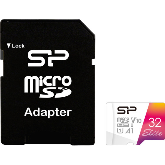 Silicon Power ����� ������ Microsdxc Elite, 32GB, C10 UHS-I U1 A1 V10 - (SP032GBSTHBV1V20SP)
